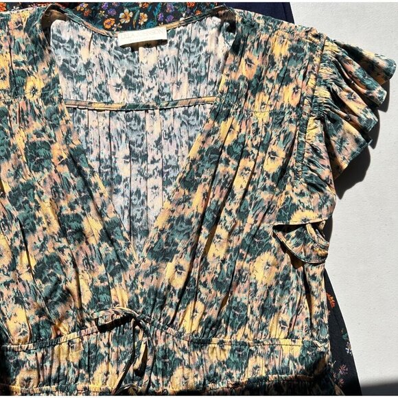 Ulla Johnson 100% Silk Avia Dress Size 16 Begonia Floral Print Spring Summer 22 - Picture 10 of 11